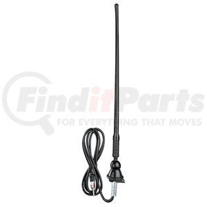 44US07R by METRA ELECTRONICS - Side/Top Mount, for 1" (25mm) Hole Split Ball Applications Antenna, 14" (36cm) Removable Black Conductive Rubber Mast, 54" (137cm) Cable
