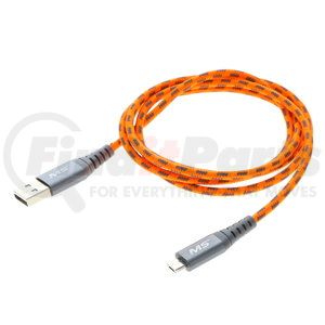 MBSHV0413 by MOBILE SPEC - USB Charging Cable - Micro Cable, 4 ft., Orange, Hi-Visibility