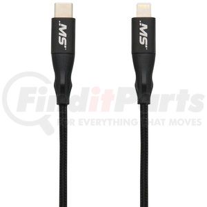 MB06900 by MOBILE SPEC - USB Charging Cable - Lightning To USB-C Cable, 4 ft., Black