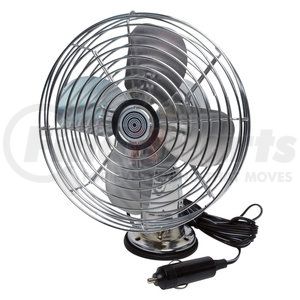 RP-1179 by ROADPRO - Electric Cooling Fan - 12V, Metal, with Dash Mount, Vintage Chrome Look, 2-Speed