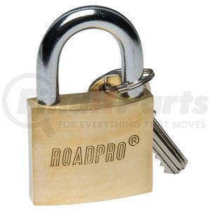 RPLB-50 by ROADPRO - Padlock - 2" (50mm) Wide, Solid Brass, 1" Hardened Steel Double Locking Shackle