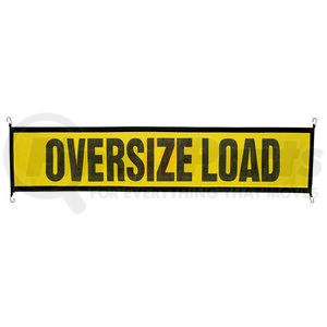 RPWL-1884MB by ROADPRO - Display Banner - Oversize Load Banner, Heavy Duty Nylon Mesh, 18" x 84", with Elastic Straps