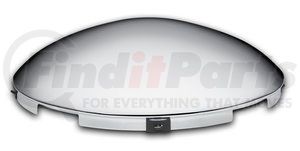 203 by ROADMASTER - Hub Cap, Front, Chrome, 4 Notch Cut-Out, for Steel Wheels, 8-23/32"