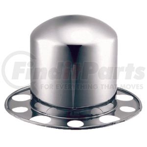 339S-8 by ROADMASTER - Stainless steel 1 piece rear axle cover with unitized beauty ring. Fits: 8 Lug, 30mm; 32mm; or 33mm nuts. For steel or aluminum wheels. 19.5"