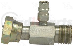 17233 by FOUR SEASONS - Female O-Ring to Male Insert O-Ring with R134a Service Port, Steel, Adapter, A/C Fitting