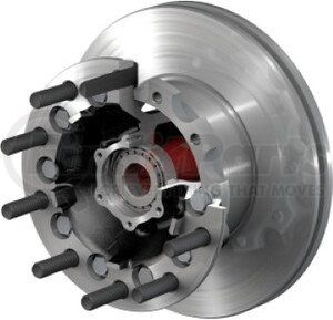 10083195 by CONMET - Disc Brake Rotor and Hub Assembly - Front, U-Section Rotor, Iron Hub, 2.26 in. Stud, Steel Wheels