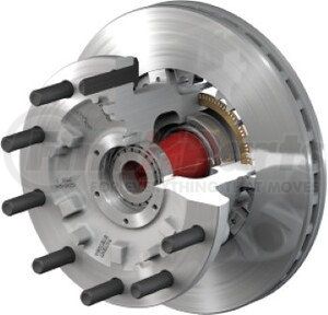 10083209 by CONMET - Disc Brake Rotor and Hub Assembly - Front, Splined Rotor, Aluminum Hub, 2.59 in. Stud, Aluminum Wheels