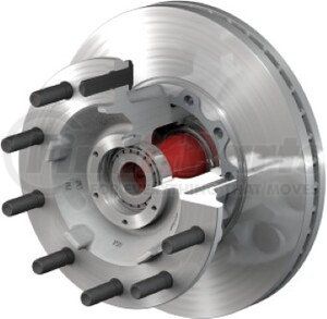 10083212 by CONMET - Disc Brake Rotor and Hub Assembly - Front, Flat Rotor, Aluminum Hub, 2.47 in. Stud, Aluminum Wheels