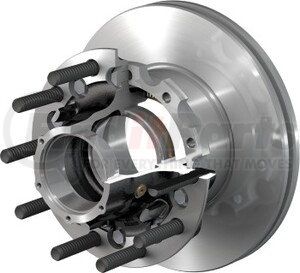 10083514 by CONMET - Disc Brake Rotor and Hub Assembly - U-Section Rotor, Iron Hub, 3.63 in. Stud,  Aluminum Wheels