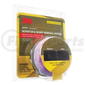 3M 39071 Paint Scratch Remover Scratch Removal System Kit, 3-Step Clear Coat Repair