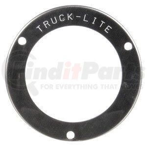 10715 by TRUCK-LITE - 10 Series Light Cover - Flange Cover, 2.5 in Mounts, For Round Shape Lights, Silver Stainless Steel