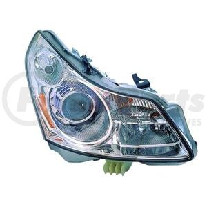 325-1101R-ASHD by DEPO - Headlight, RH, Chrome Housing, Clear Lens, with Projector