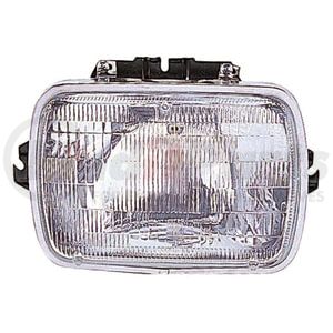 P-H105H by DEPO - Headlight, LH, 7 x 6", Rectangular, Chrome Housing, Clear Lens