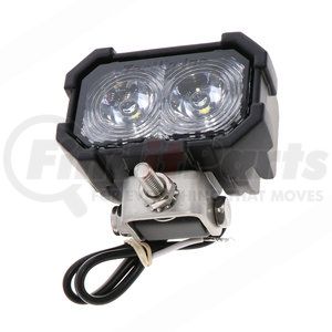 P02WBFP1 by TECNIQ - Flood Light - 2 LED, Black Finish, Sheathed Pigtail, P02 Series