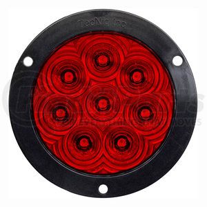 T46RRFT1 by TECNIQ - Stop/Turn/Tail Light, 4" Round, Red Lens, Flange Mount, Tri-Pole, T46 Series