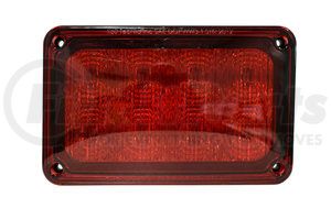 K60STR0-1 by TECNIQ - Flasher Light, K60 Series, 6 x 4, Steady, STT, Red Lens