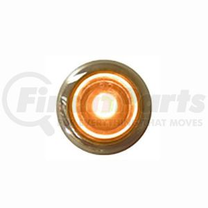 S33AC09-1 by TECNIQ - S33 Series 3/4" Mini P2 Amber LED Side Marker Light - Clear Lens, White Ground