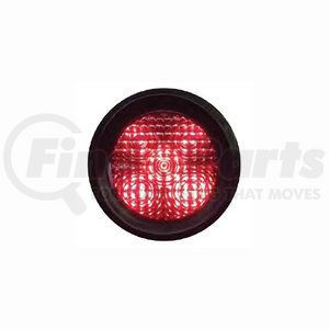 T40RR0A1 by TECNIQ - Stop/Turn/Tail Light, T40 Series, 4" Round, Red Lens, Grommet Mount, Amp Connector