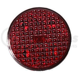 T40RR0T1 by TECNIQ - Stop/Turn/Tail Light, 4" Round, Red Lens, Grommet Mount, Tri-Pole, T40 Series