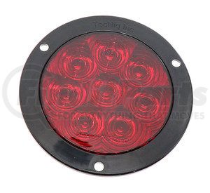 T46RRFA1 by TECNIQ - Stop/Turn/Tail Light, 4" Round, Hi Visibility, Red Lens, Flange Mount, Amp, T46 Series