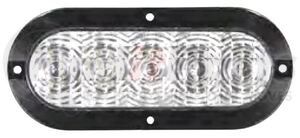 T61RCVP1 by TECNIQ - Stop/Turn/Tail Light, 6" Oval, Red, Vertical, Surface Mount, Clear Lens, Pigtail Connector, T61 Series