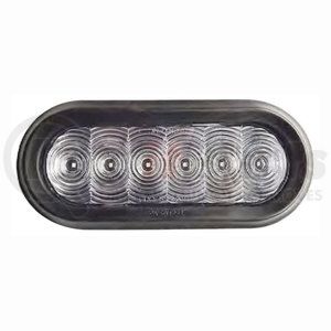 T66RC0T1 by TECNIQ - Stop/Turn/Tail Light, 6" Oval, 6 LED, Grommet Mount, Clear Lens, T-Style, T66 Series