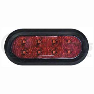 T68RRG0A1 by TECNIQ - Stop/Turn/Tail Light, 6" Oval, Hi Visibility, Grommet Mount, Amp Connector, T68 Series