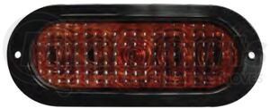 T62RRVA1 by TECNIQ - Tail Light, 6" Oval, Red, Vertical, Flange Mount, Red Lens, Amp Connector, T62 Series