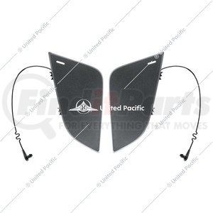 42525 by UNITED PACIFIC - Tow Hook Cover - RH and LH, Black, Plastic, For 2018-2023 Freightliner Cascadia