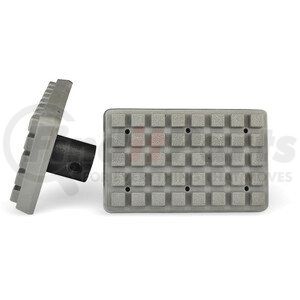 Quality Chain CC50602 Cargo Bar Cargo Bar End Pad - Rubber, Gray, Large Tube, 2" x 4"