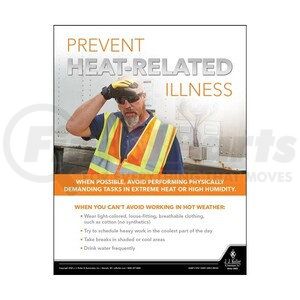 64001 by JJ KELLER - Transportation Safety Poster - Prevent Heat-Related Illness