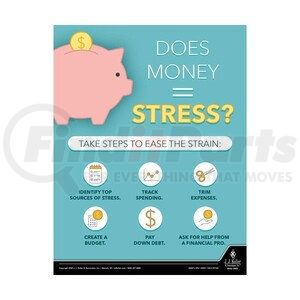 64031 by JJ KELLER - Health & Wellness Awareness Poster - Does Money Stress