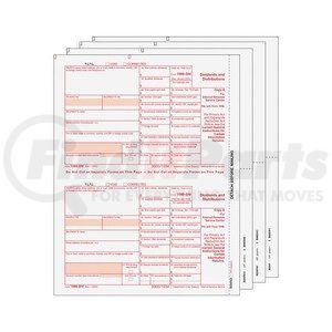 67965 by JJ KELLER - 1099-DIV Preprinted Laser Set - 2-Up, 4-Part