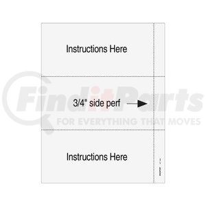 67976 by JJ KELLER - W-2 Side Perforated Laser Form - Blank, with 3/4" Side Perforated and Instructions