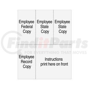 67973 by JJ KELLER - Universal W-2 or 1099 and W-2, 1099-R or 1099-MISC Laser Form - 4-Up, Blank