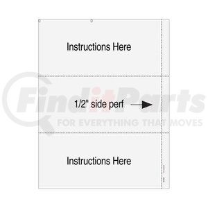 68122 by JJ KELLER - W-2 Side Perforated Laser Form - Blank, with 1/2" Side Perforated and Instructions