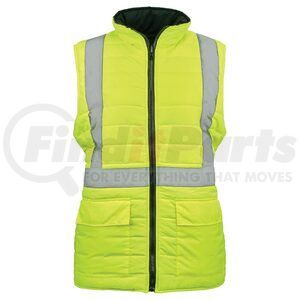 65538 by JJ KELLER - SAFEGEAR™ Women’s Fit Hi-Vis Type R Class 2 Reversible Puffer Safety Vest - Medium
