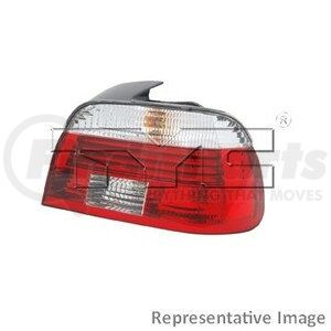 11-6838-00 by TYC - Tail Light Assembly - Halogen, LH, Red, Clear Lens