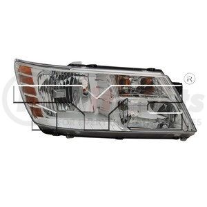 20-9077-00 by TYC - Headlight Assembly - Chrome Trim, Halogen, Right, Complete Assembly, SAE/DOT Compliant