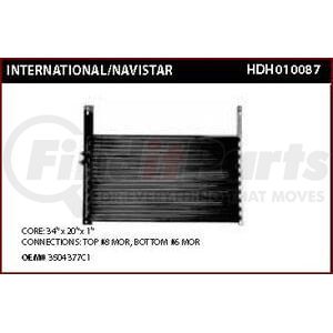 HDH010087 by NAVISTAR - 1999-2002 International 9200 Series Condenser  Height 33  9/16Width 19 5/8Depth 7/8Inlet #8 MOROutlet #6 MORDesign Style  Parallel FlowMake InternationalModel 9200 SeriesStart Year 1999End Year 2002Reference 3504377C1, 3502950C92, 35