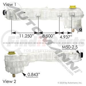 575.10115 by AUTOMANN - New Engine Coolant Reservoir for 2018+ Freightliner Cascadia