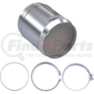 DJ1005-C by SKYLINE EMISSIONS - Diesel Particulate Filter (DPF) Kit, with (1) Gaskets, with (1) Clamps, EPA10, for DD15/DD16