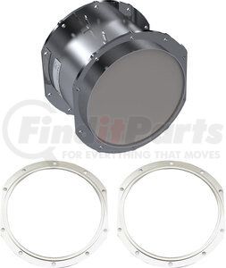 SG0801-K by SKYLINE EMISSIONS - Diesel Particulate Filter (DPF) Kit - Stainless Steel, Isuzu 6HK1/4HK1, EPA07, 2 Gaskets