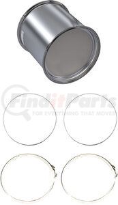VN1207-C by SKYLINE EMISSIONS - Diesel Particulate Filter (DPF) Kit, with (2) Gaskets, with (2) Clamps, EPA10, for Volvo/Mack MP7