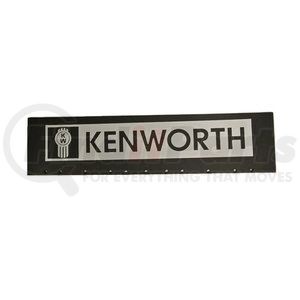 6X24BKW by PACCAR - Truck Quarter Fender Mud Flap - Black, 6" x 24", with Kenworth Logo