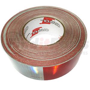 18686RFL by PACCAR - Reflective Tape - V82, Red and White, 2 in. x 150 ft., Conspicuity