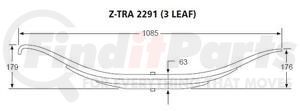 TRA-2291 by REYCO - TRAILER LEAF SPRING ASSEMBLY