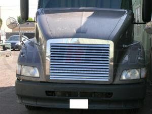 V-8009 by ARANDA - STAINLESS LOUVERED GRILL FITTING 1997 THRU 2003 VNL VOLVO TRUCKS