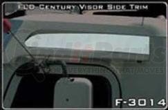 F3014 by ARANDA - FREIGHTLINER CENTURY CLASS STAINLESS VISOR SIDE TRIM