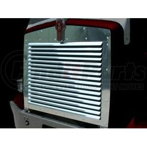 K2050 by ARANDA - Hood Grill w/15 Horizontal Louvers Make Kenworth Model T800 Size 36x43 Units 1 Unit Material S.S. Gauge 18G Alloy #430 Finish BA Shipping Measurements 49x31x2=35lbs